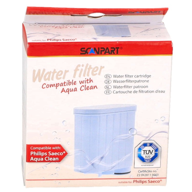 Filtr wody do ekspresu Philips AquaClean seria 2200 3200 1200 Scanpart - pudełko przód