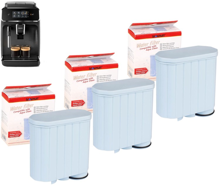 Filtr wody do ekspresu Philips AquaClean seria 2200 3200 1200 Scanpart 3 szt