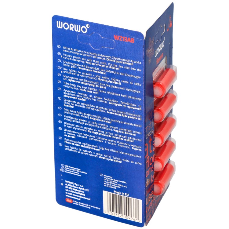Zapach do odkurzacza Worwo WZ13AB wkłady 5 szt kwiatowe uniwersalne - tył
