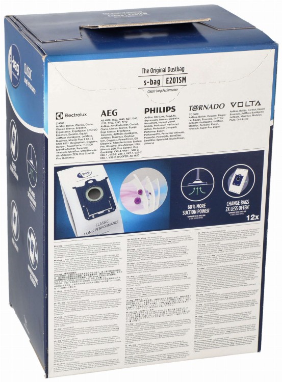 Opakowanie worków Electrolux E201SM - tył
