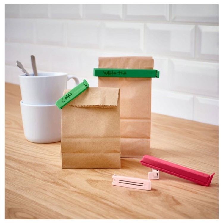 Suwak klips do torebek 26 szt. Ikea Bevara - klips na torebce z papieru