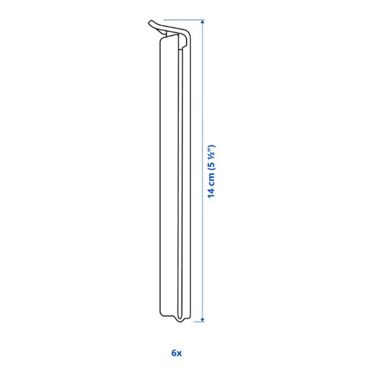 Suwak klips do torebek - 6 sztuk Ikea Bevara - wymiary