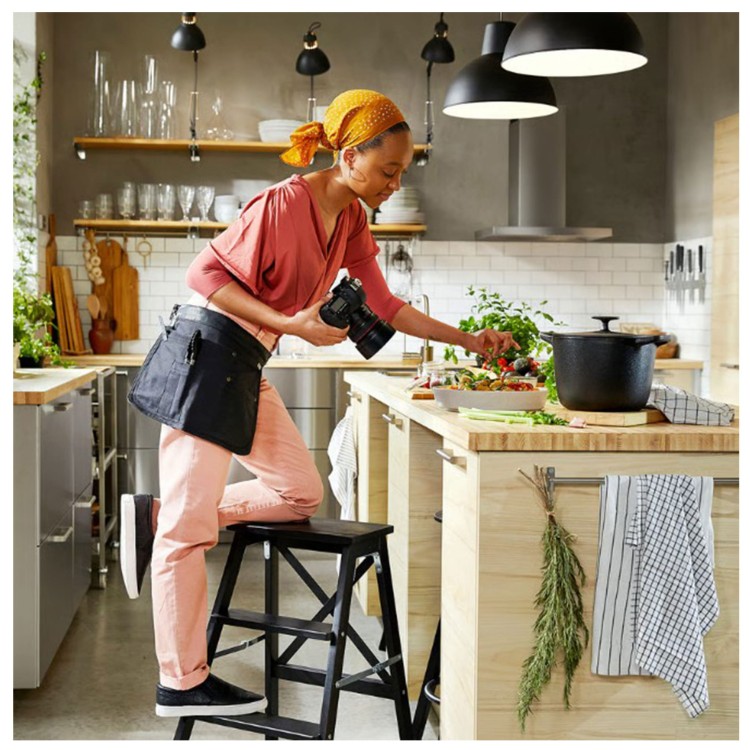 Ścierki kuchenne Ikea Rinnig 4 szt. 45x60cm 100% bawełna - prezentacja w kuchni