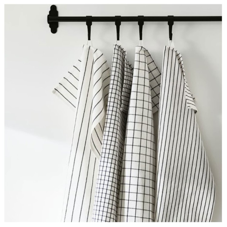 Ścierki kuchenne Ikea Rinnig 4 szt. 45x60cm 100% bawełna - ścierki wiszące