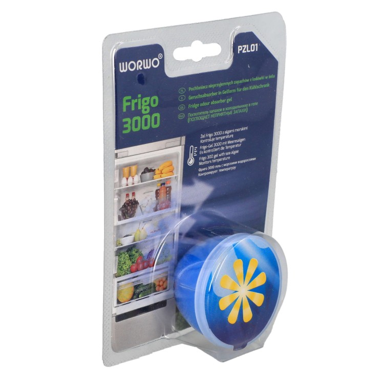 Żelowy pochłaniacz zapachów do lodówki Worwo PZL01 neutralny zapach - bok