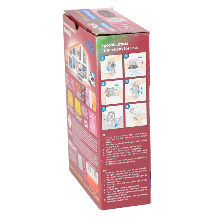 Wkład do pochłaniacza wilgoci HumiStop 280g kwiatowy Sedan -bok2