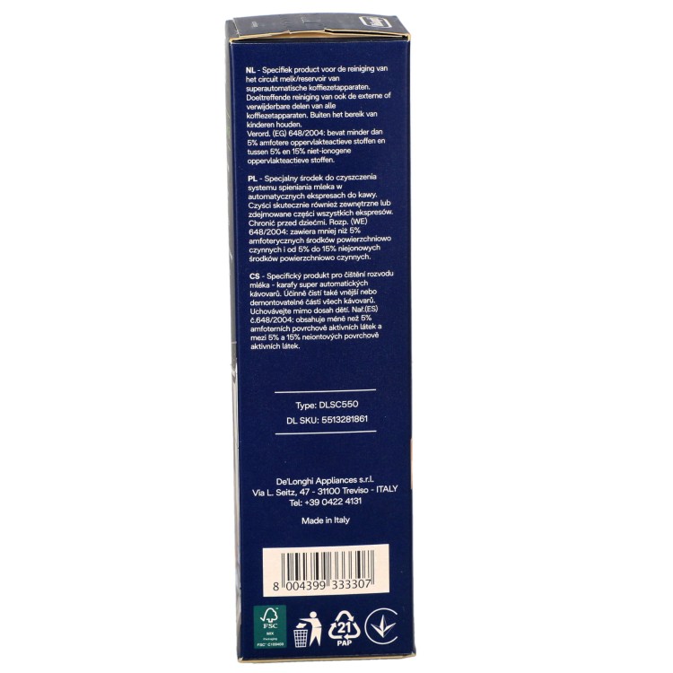 Płyn obiegu mleka Delonghi Milk Clean DLSC550 SER3013 - bok2