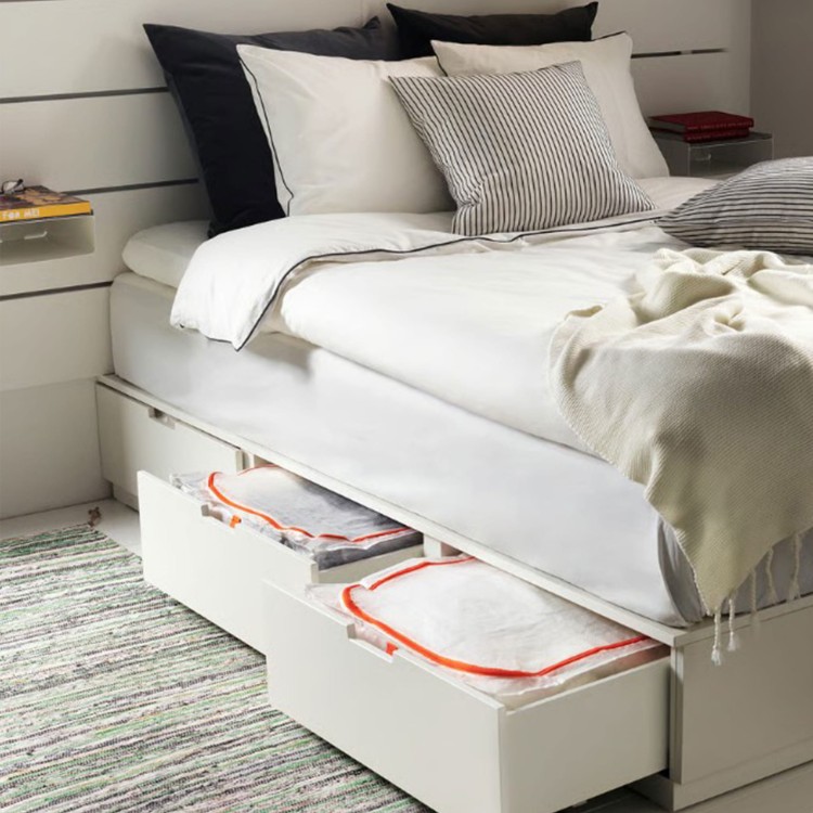 Ikea Parkla pojemnik organizer torba na ubrania pościel koce 55x49x19 cm - widok5