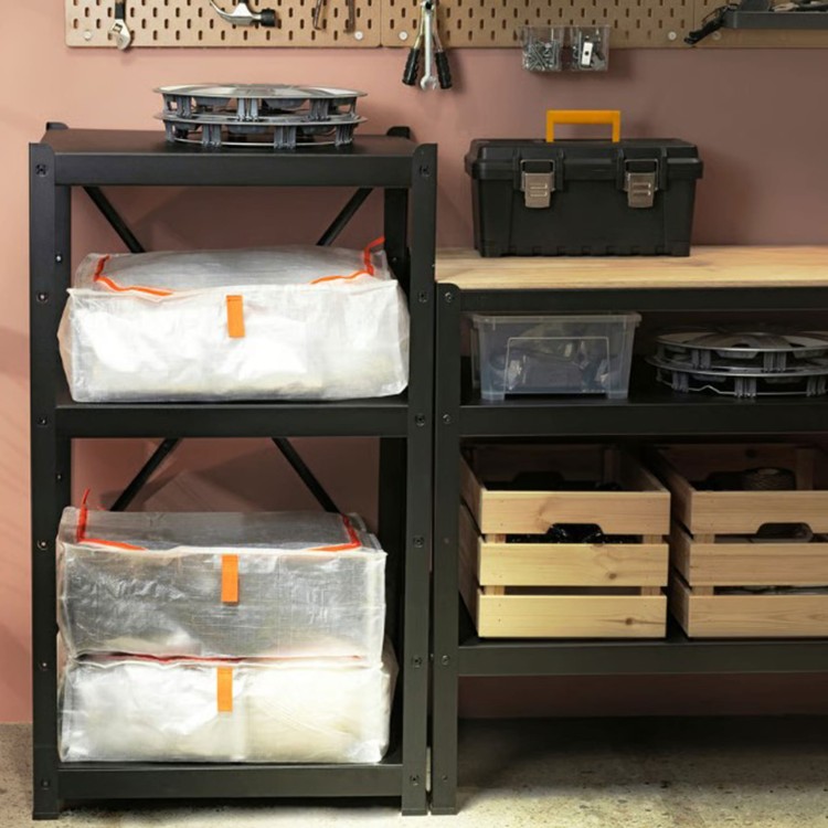 Ikea Parkla pojemnik organizer torba na ubrania pościel koce 55x49x19 cm - widok6