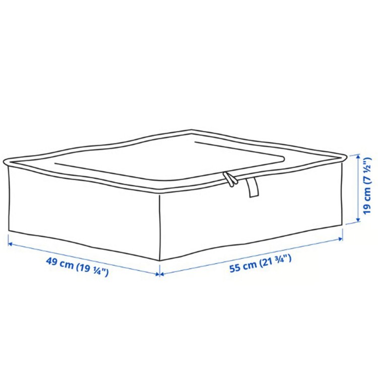 Ikea Parkla pojemnik organizer torba na ubrania pościel koce 55x49x19 cm - wymiary
