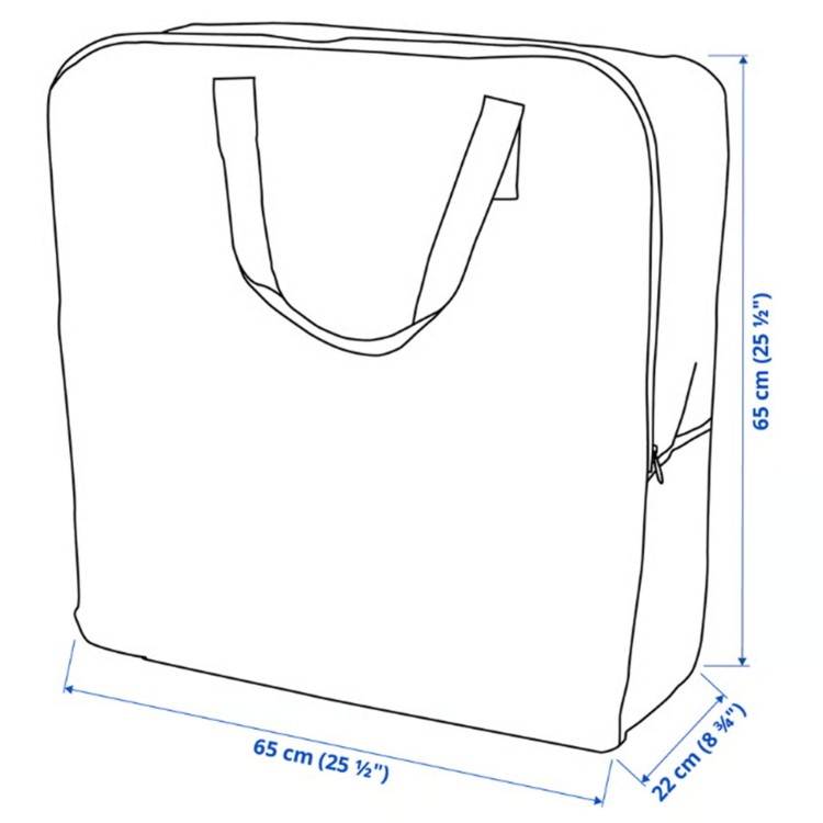 Torba Ikea Dimpa do przechowywania rzeczy pojemnik mocna 65X22X65cm - wymiary