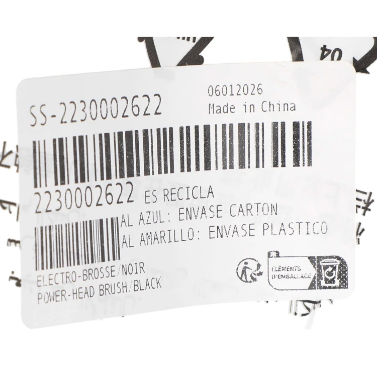 Elektroszczotka do odkurzacza bezprzewodowego Tefal Xforce Flex RH99 - etykieta z kodem EAN