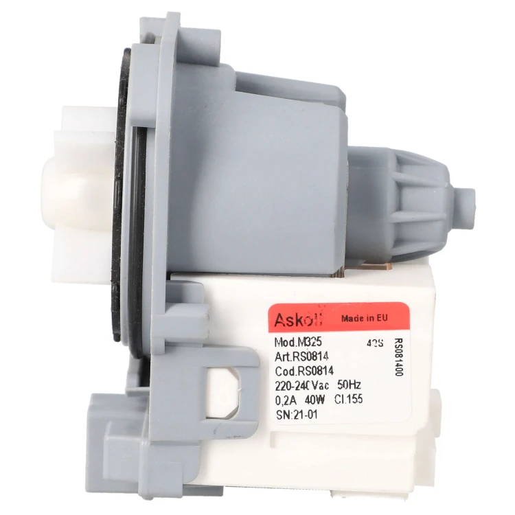 Silnik pompy Askoll pompa wody do pralki Bosch Siemens M325 M50 40W - bok1