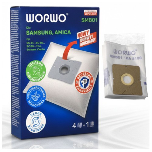 Worki do odkurzacza Samsung VP 54 VP 77 VP 95B VP 100 4 szt + filtr