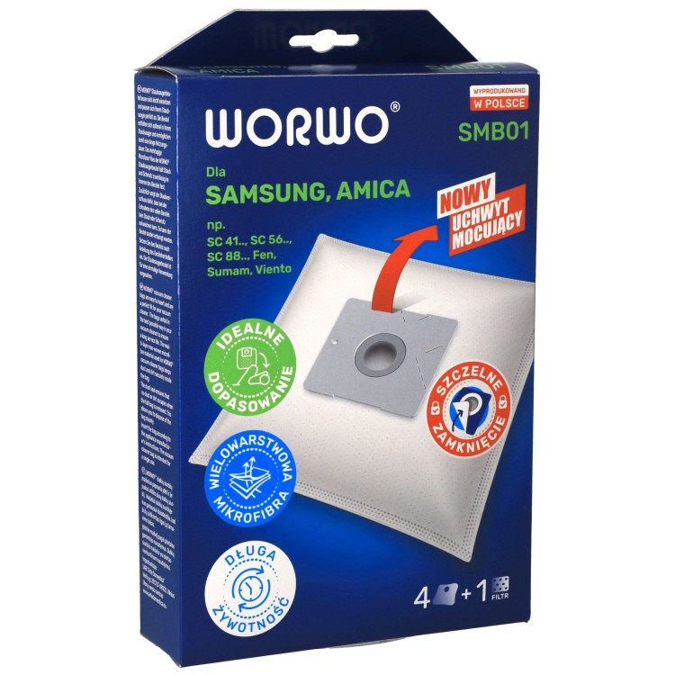 Worki do odkurzacza Samsung VP 54 VP 77 VP 95B VP 100 SC 24 szt - pudełko przód