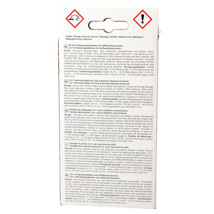 Zestaw czyszczący TZ80004 do ekspresu Siemens EQ3 EQ6 EQ9 filtr i wycior - tył pudełka