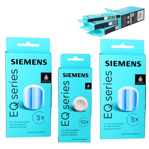 Zestaw tabletki czyszczące TZ80001 odkamieniające TZ80002 ekspresu Siemens
