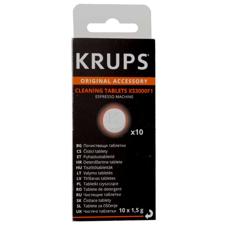 Tabletki czyszczące ekspres Krups XS3000 oryginał - opakowanie przód