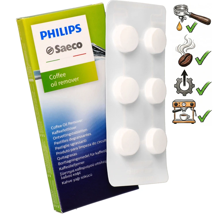 Tabletki czyszczące odtłuszczające do ekspresu Philips Saeco CA6704/10 6szt