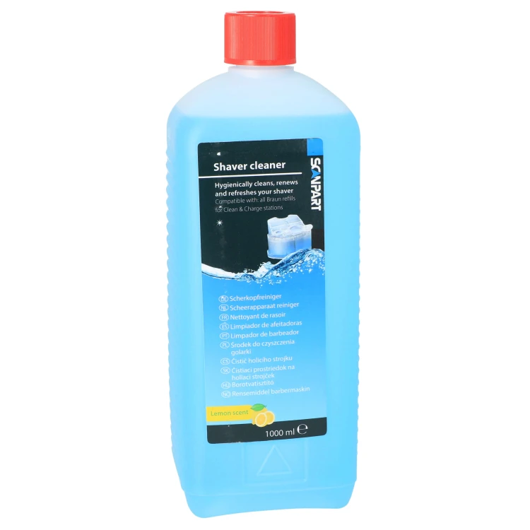 Płyn czyszczący wkład do golarek Philips Braun 1L cytryna - przód butelki