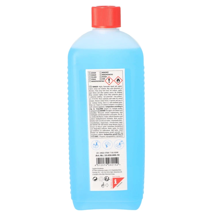 Płyn czyszczący wkład do golarek Philips Braun 1L cytryna - tył butelki