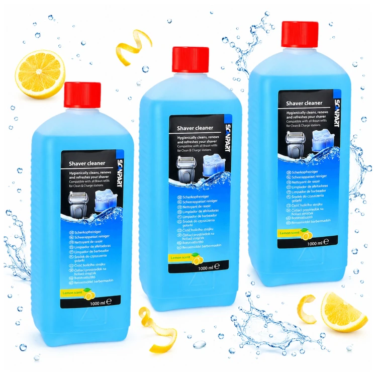 Płyn do golarki Braun Philips – płyn do czyszczenia golarek 3x 1000 ml