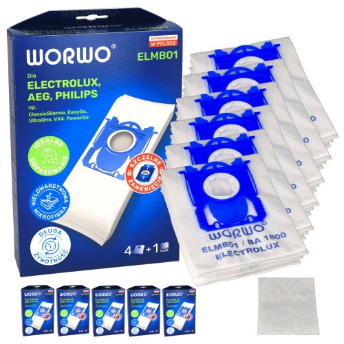 Worki do odkurzacza Electrolux Aeg Philips Worwo ELMB01K 24szt