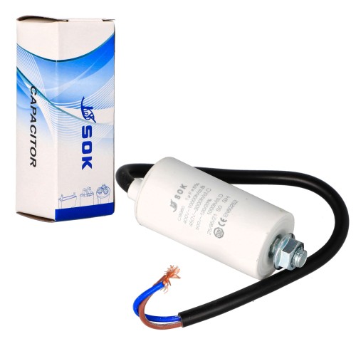 Kondensator rozruchowy silnika 1uF 450V z kablem