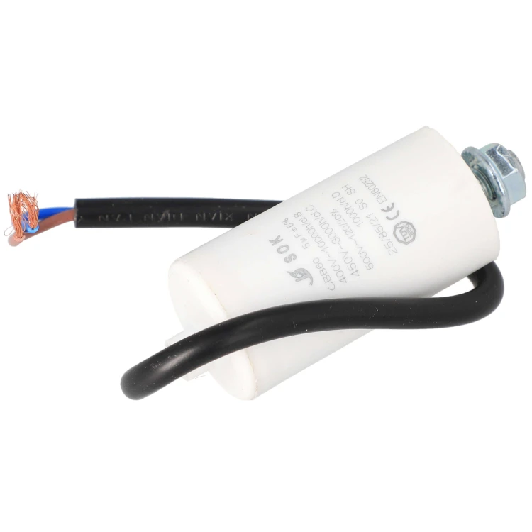 Kondensator rozruchowy silnika 5uF 450V z kablem - sam kondensator