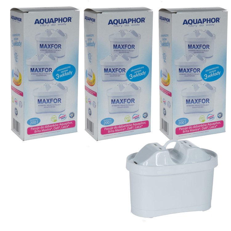 Filtr do wody Aquaphor Maxfor Brita Maxtra Unimax B100-25 9szt