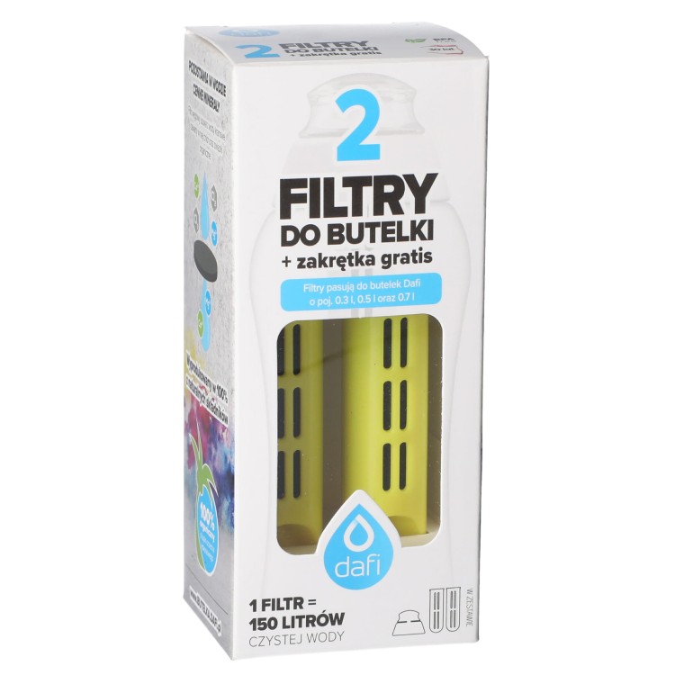 Filtr wody do butelki Dafi Soft Solid żółty cytryna 2szt opakowanie