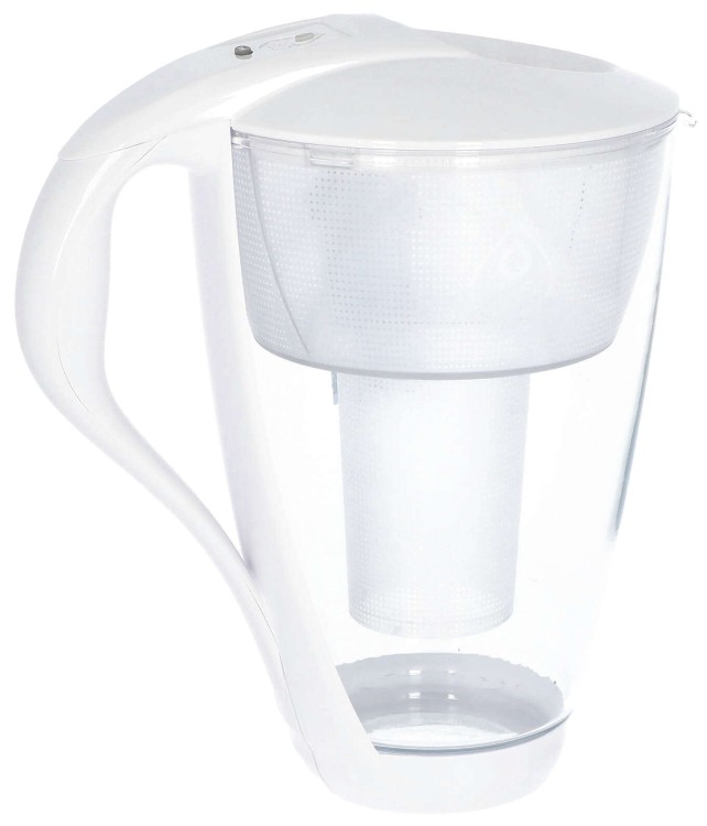 Dzbanek filtrujący Dafi crystal led szklany biały