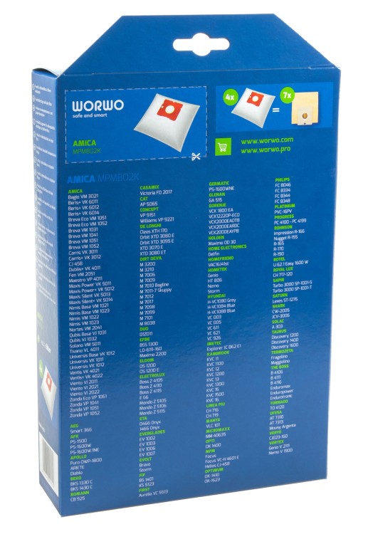 Worki do odkurzacza Amica Maxis Qubis Nimis MPM Focus Duo MPMB02K opakowanie tył