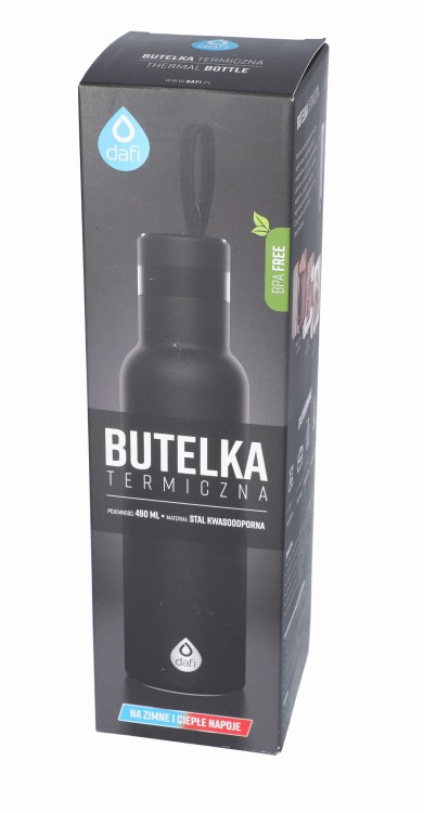 opakowanie butelka termiczna Dafi czarna 490ml