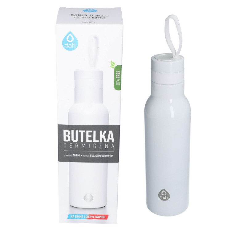 Kubek termiczny z pudełkiem 490 ml biały Dafi