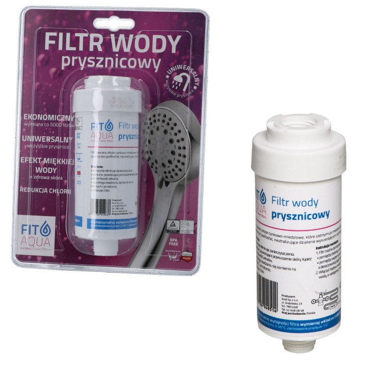 Filtr prysznicowy z opakowaniem Fit Aqua