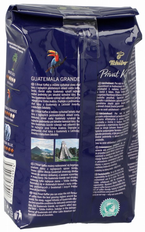 Kawa Tchibo Guatemala Latin grande tył opakowania