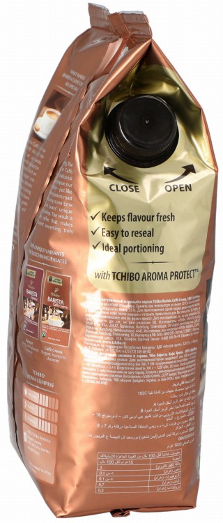 Tchibo Barista Caffe Crema 1kg  bok z korkiem