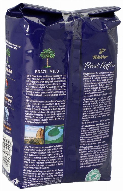 Tchibo Privat Kaffe Brazil Mind z ziarnami tył