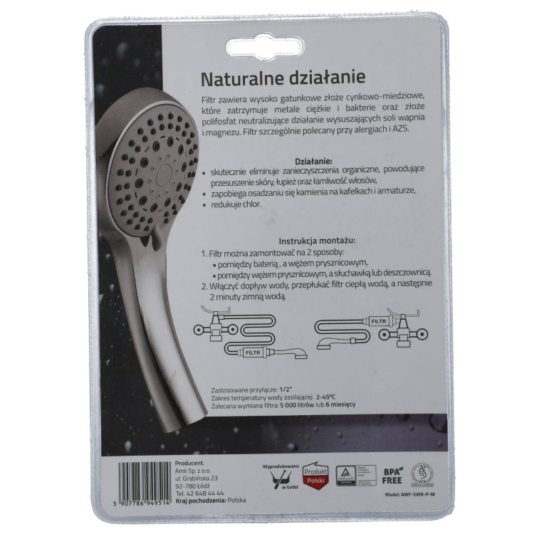 Instrukcja montażu filtra prysznicowego