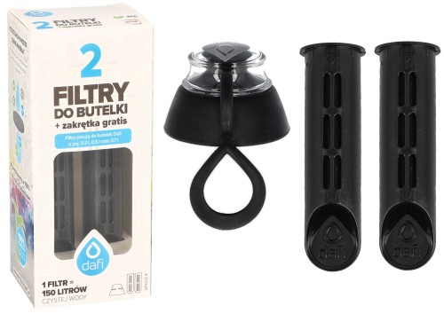 Filtry wody do butelki Dafi Soft Solid antracyt 2szt