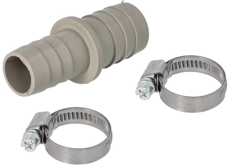 Złączka węża odpływowego pralki zmywarki + 2 x obejma