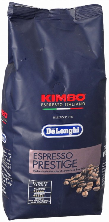 Kawa ziarnista Kimbo Delonghi Espresso Prestige opakowanie