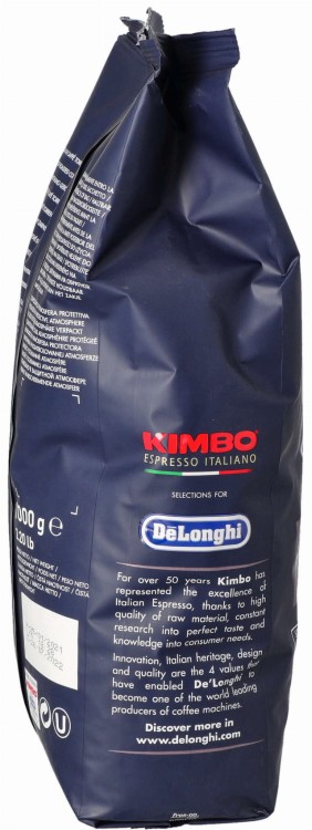 Kawa ziarnista Kimbo Delonghi Espresso Prestige opakowanie drugi bok