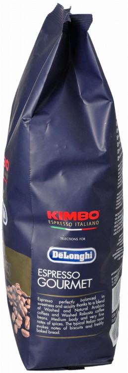 Kawa ziarnista Kimbo Delonghi Espresso Gourmet bok opakowania