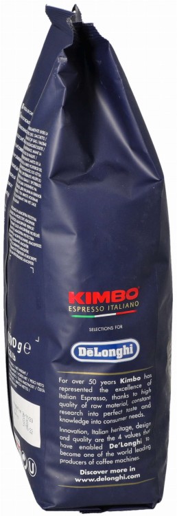 Kawa ziarnista Kimbo Delonghi Espresso Gourmet 1kg bok opakowania 2