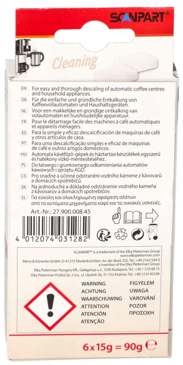 Tabletki odkamieniające uniwersalne ScanPart 6 szt 790000845 widok tył