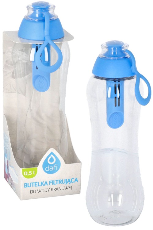 Butelka filtrująca do wody Dafi 0,5l niebieska + filtr