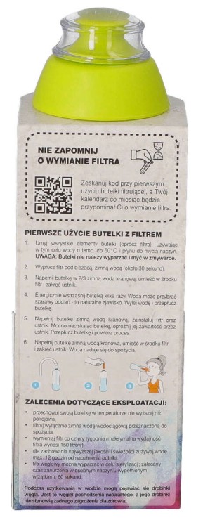 Butelka filtrująca do wody Dafi 0,3l zielona + 1 filtr widok 2