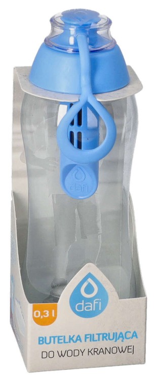 Butelka filtrująca do wody Dafi 0,3l niebieska + 1 filtr widok 1